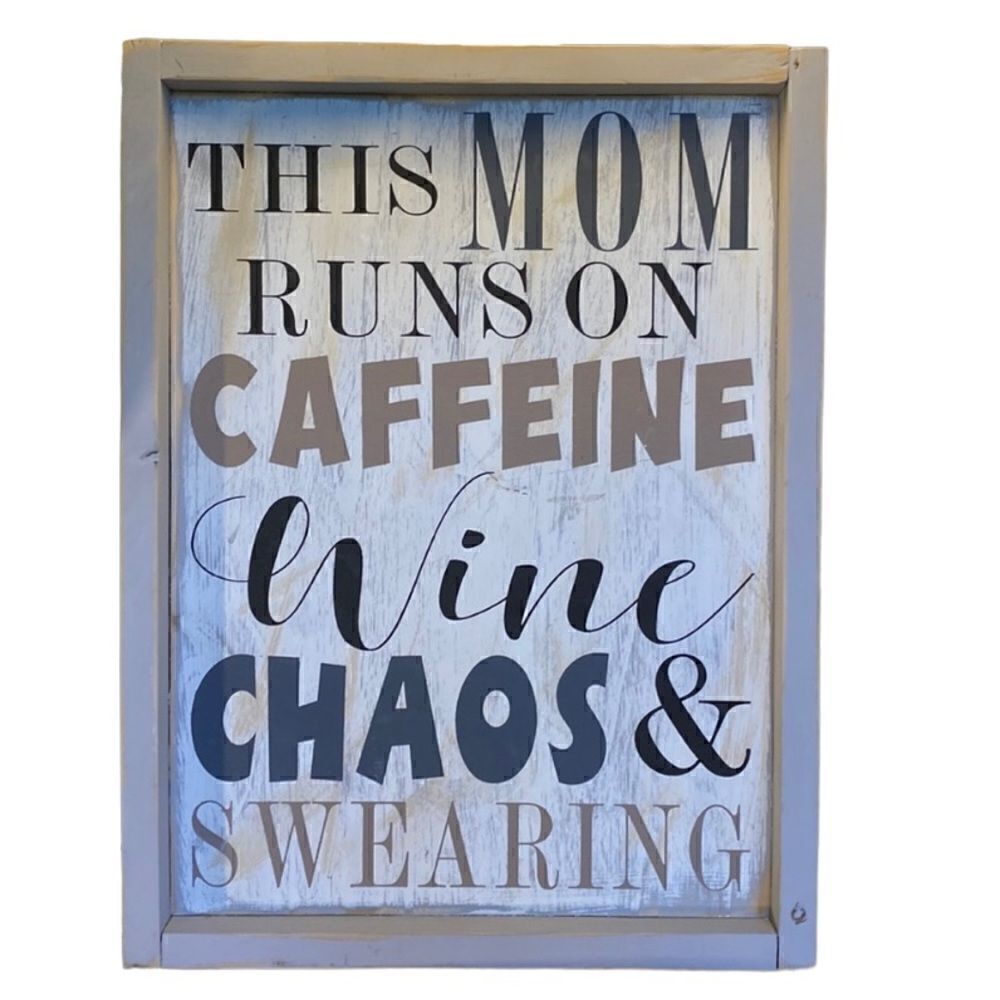Wood sign funny quote about Mom made with love by me 13 by 17
